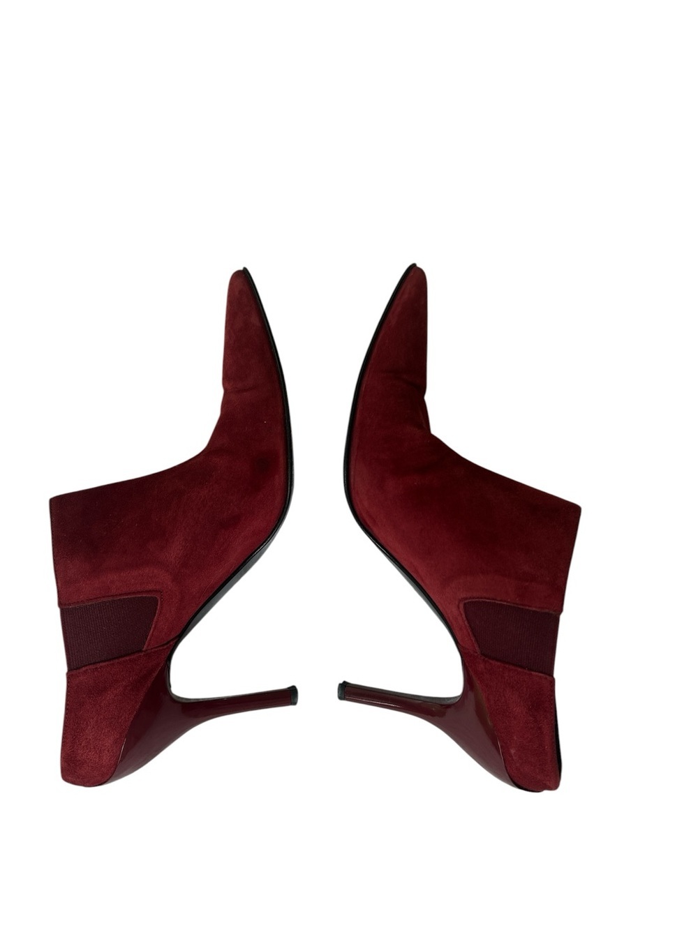 Via Spiga Burgundy Suede Pointed-Toe Mules - Picture 6 of 9
